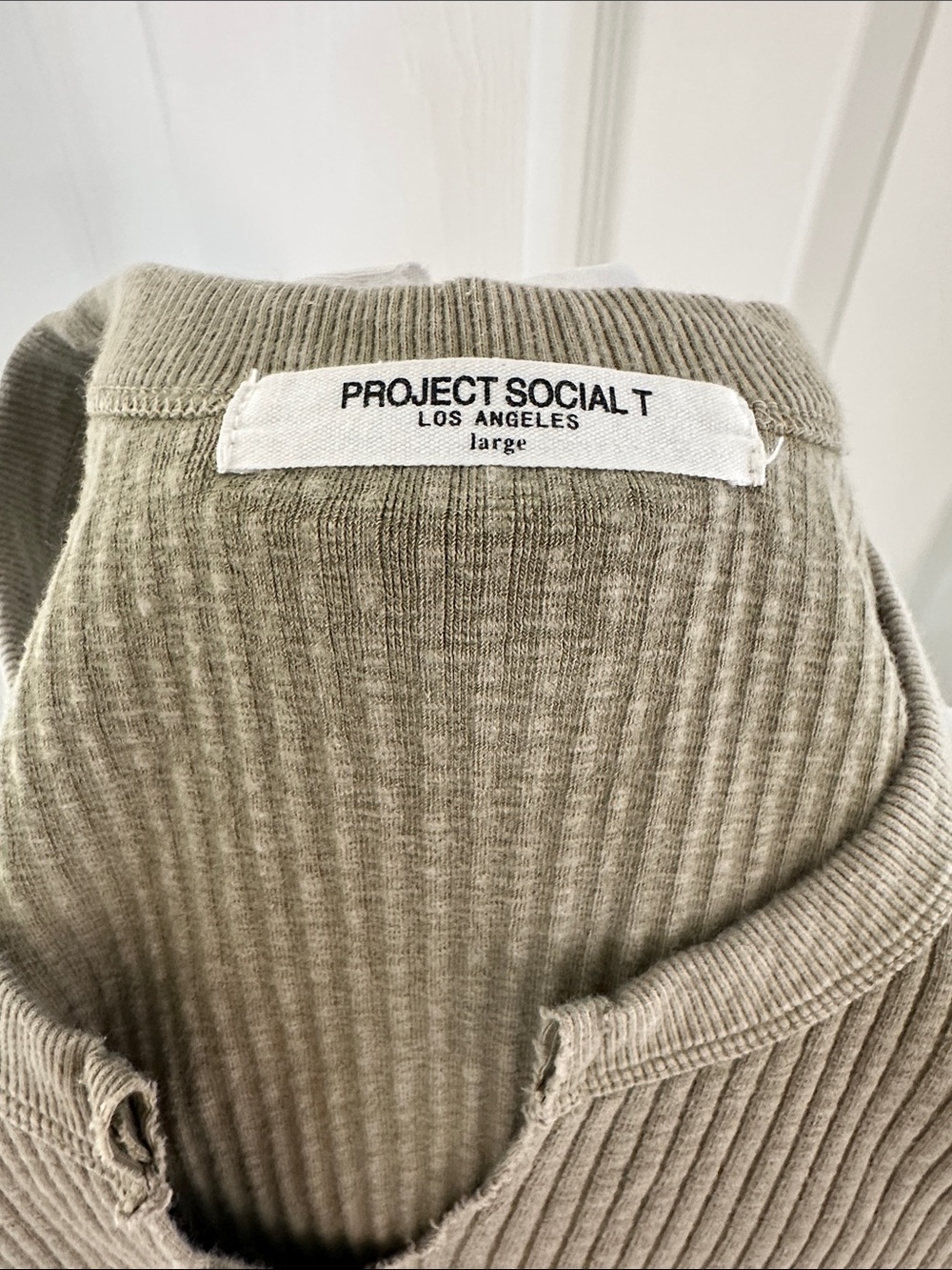 Project Social T Ribbed Tank Mini Dress - Olive - Picture 4 of 5
